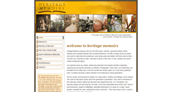 Desktop Screenshot of heritagememoirs.ca