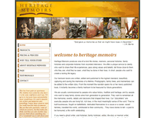 Tablet Screenshot of heritagememoirs.ca